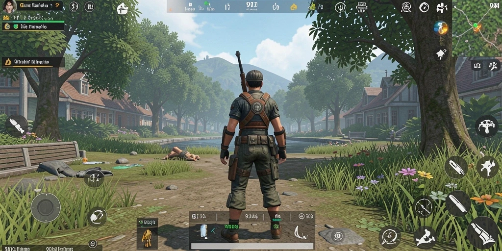 Tampilan gameplay 9ZK dengan interaksi karakter dan aktivitas simulasi.