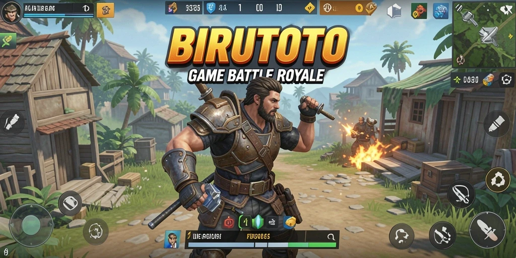 Tampilan gameplay seru di BIRUTOTO Battle Royale.