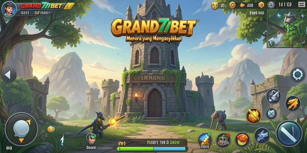 Tangkapan layar dari gameplay menara pertahanan yang menarik.