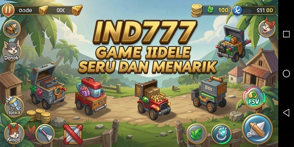 Menampilkan gameplay seru dalam IND777 yang mudah diakses.