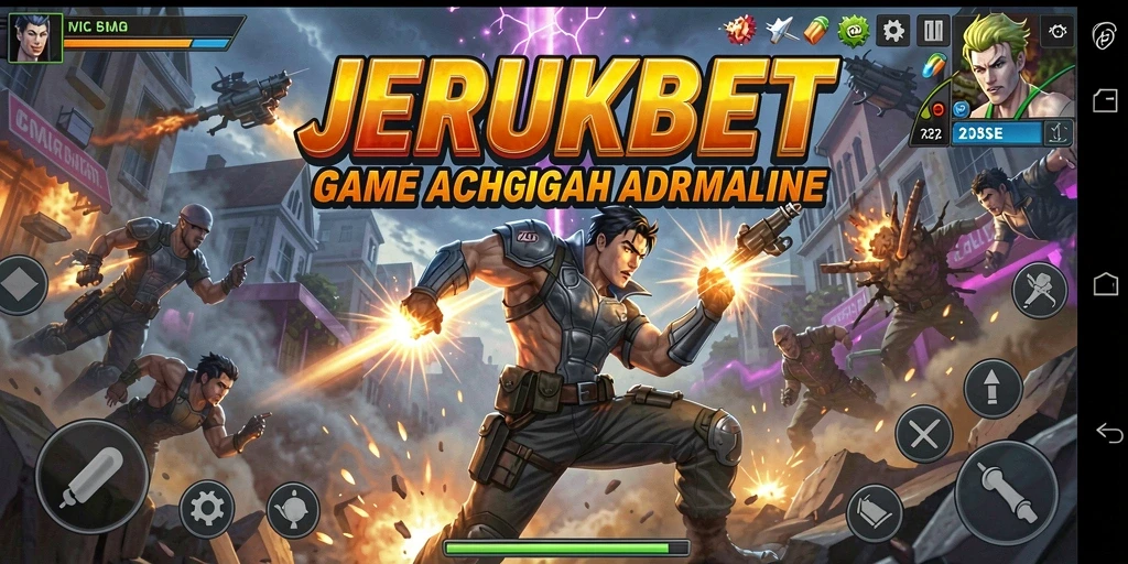 Tangkapan layar JERUKBET menampilkan aksi mendebarkan selama pertempuran.