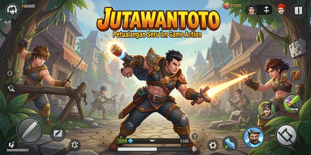 Screenshot gameplay JUTAWANTOTO yang menampilkan aksi mendebarkan dan pertarungan seru.