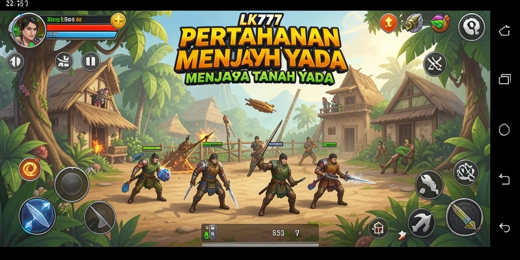 Tampilan menawan dari gameplay Tower Defense LK777 yang menegangkan.