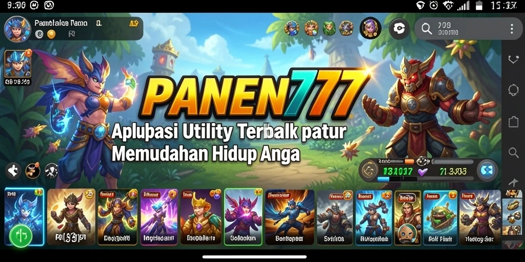 Tangkapan layar utama PANEN77 yang menunjukkan antarmuka aplikasi Utility