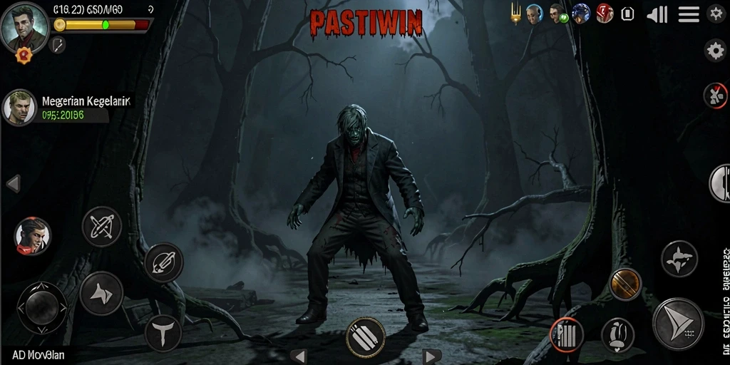 Tangkapan layar dari gameplay PASTIWIN yang menakutkan.