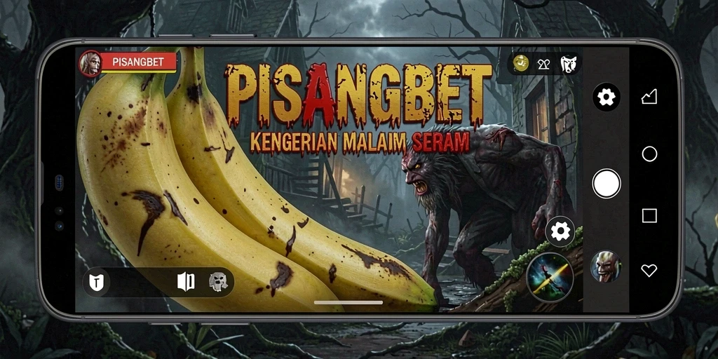 Screenshot gameplay menegangkan dengan suasana seram PISANGBET.