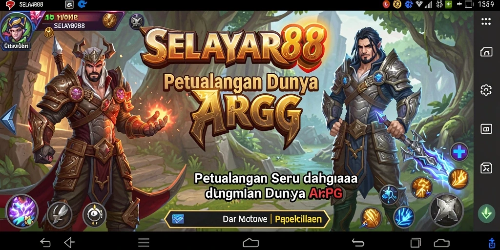Gameplay SERU dalam SELAYAR88 dengan pertarungan dan penjelajahan dunia.