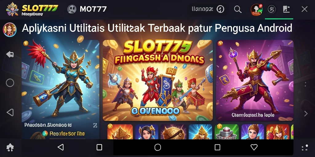 Tampilan antarmuka utama SLOT777 yang sederhana dan fungsional.