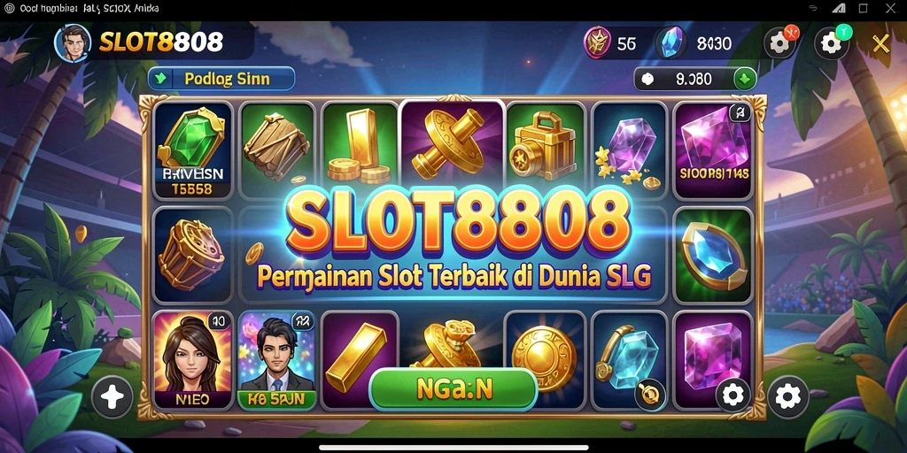 Tampilan gameplay menarik SLOT8808 dengan berbagai mesin slot.
