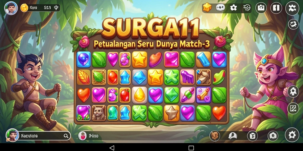 Gameplay menarik dengan perpaduan warna cerah di SURGA11.