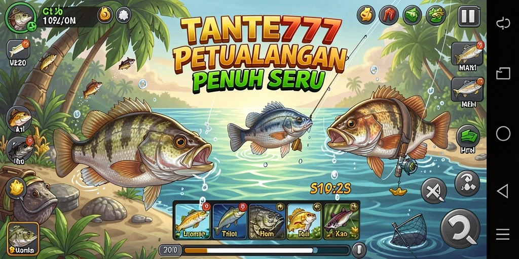 Tampilan gameplay seru dalam game memancing TANTE777.