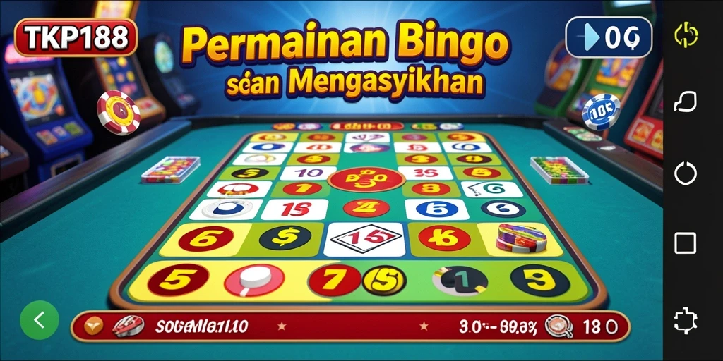 Screenshot gameplay Bingo TKP188 yang penuh warna dan interaktif.