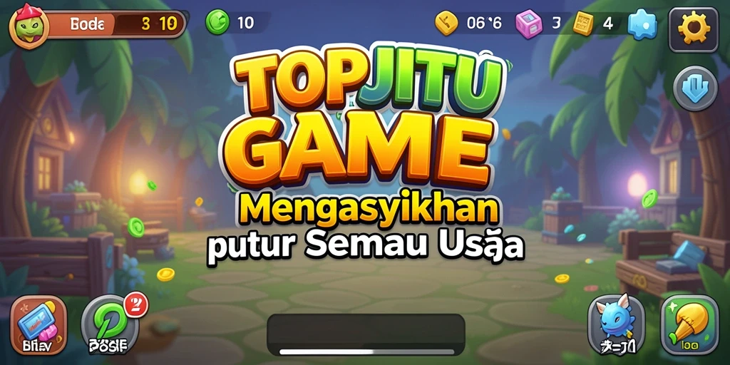 Tampilan gameplay TOPJITU yang menarik dan penuh warna.