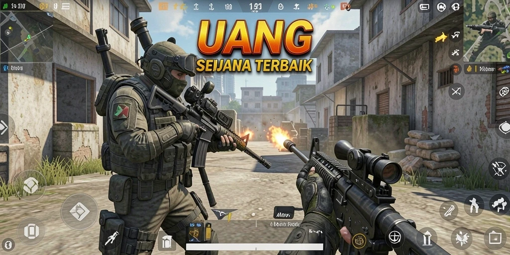 Gameplay mendebarkan di UANG dengan aksi FPS yang seru.