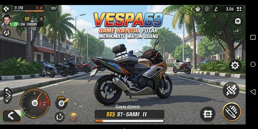 Tangkapan layar gameplay VESPA69 yang menampilkan keseruan bermain.