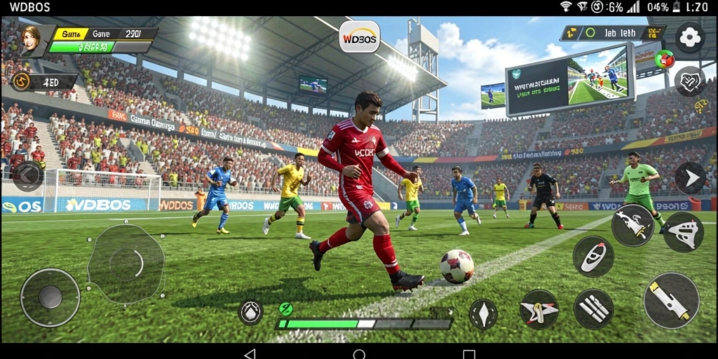 Screenshot utama gameplay WDBOS menampilkan aksi olahraga yang menegangkan.